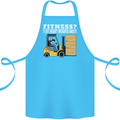 I Lift Heavy Weights All Day Funny Forklift Driver Cotton Apron 100% Organic Turquoise