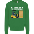 I Lift Heavy Weights All Day Funny Forklift Driver Kids Sweatshirt Jumper Irish Green