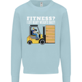 I Lift Heavy Weights All Day Funny Forklift Driver Kids Sweatshirt Jumper Light Blue