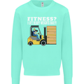 I Lift Heavy Weights All Day Funny Forklift Driver Kids Sweatshirt Jumper Peppermint