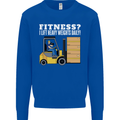 I Lift Heavy Weights All Day Funny Forklift Driver Kids Sweatshirt Jumper Royal Blue
