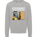 I Lift Heavy Weights All Day Funny Forklift Driver Kids Sweatshirt Jumper Sports Grey