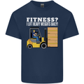 I Lift Heavy Weights All Day Funny Forklift Driver Kids T-Shirt Childrens Navy Blue