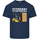 I Lift Heavy Weights All Day Funny Forklift Driver Kids T-Shirt Childrens Navy Blue