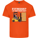 I Lift Heavy Weights All Day Funny Forklift Driver Kids T-Shirt Childrens Orange