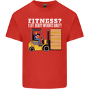 I Lift Heavy Weights All Day Funny Forklift Driver Kids T-Shirt Childrens Red