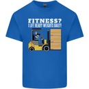 I Lift Heavy Weights All Day Funny Forklift Driver Kids T-Shirt Childrens Royal Blue