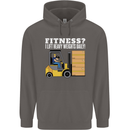 I Lift Heavy Weights All Day Funny Forklift Driver Mens 80% Cotton Hoodie Charcoal