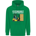 I Lift Heavy Weights All Day Funny Forklift Driver Mens 80% Cotton Hoodie Irish Green