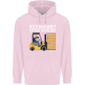 I Lift Heavy Weights All Day Funny Forklift Driver Mens 80% Cotton Hoodie Light Pink