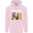 I Lift Heavy Weights All Day Funny Forklift Driver Mens 80% Cotton Hoodie Light Pink