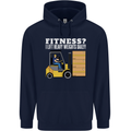 I Lift Heavy Weights All Day Funny Forklift Driver Mens 80% Cotton Hoodie Navy Blue