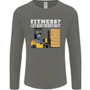 I Lift Heavy Weights All Day Funny Forklift Driver Mens Long Sleeve T-Shirt Charcoal