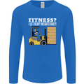 I Lift Heavy Weights All Day Funny Forklift Driver Mens Long Sleeve T-Shirt Royal Blue