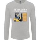 I Lift Heavy Weights All Day Funny Forklift Driver Mens Long Sleeve T-Shirt Sports Grey