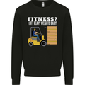 I Lift Heavy Weights All Day Funny Forklift Driver Mens Sweatshirt Jumper Black