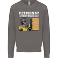 I Lift Heavy Weights All Day Funny Forklift Driver Mens Sweatshirt Jumper Charcoal
