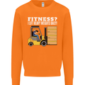 I Lift Heavy Weights All Day Funny Forklift Driver Mens Sweatshirt Jumper Orange