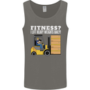I Lift Heavy Weights All Day Funny Forklift Driver Mens Vest Tank Top Charcoal