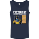 I Lift Heavy Weights All Day Funny Forklift Driver Mens Vest Tank Top Navy Blue
