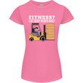 I Lift Heavy Weights All Day Funny Forklift Driver Womens Petite Cut T-Shirt Azalea