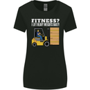 I Lift Heavy Weights All Day Funny Forklift Driver Womens Wider Cut T-Shirt Black