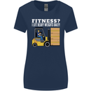 I Lift Heavy Weights All Day Funny Forklift Driver Womens Wider Cut T-Shirt Navy Blue