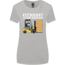 I Lift Heavy Weights All Day Funny Forklift Driver Womens Wider Cut T-Shirt Sports Grey
