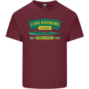 I Like Kayaking & 3 People Funny Kayak Mens Cotton T-Shirt Tee Top Maroon