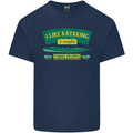 I Like Kayaking & 3 People Funny Kayak Mens Cotton T-Shirt Tee Top Navy Blue