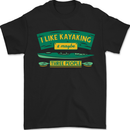 I Like Kayaking & 3 People Funny Kayak Mens T-Shirt 100% Cotton Black