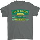 I Like Kayaking & 3 People Funny Kayak Mens T-Shirt 100% Cotton Charcoal