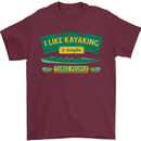 I Like Kayaking & 3 People Funny Kayak Mens T-Shirt 100% Cotton Maroon