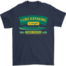 I Like Kayaking & 3 People Funny Kayak Mens T-Shirt 100% Cotton Navy Blue