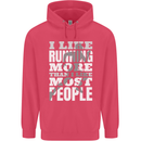 I Like Running Cross Country Marathon Runner Childrens Kids Hoodie Heliconia