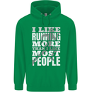 I Like Running Cross Country Marathon Runner Childrens Kids Hoodie Irish Green