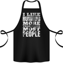 I Like Running Cross Country Marathon Runner Cotton Apron 100% Organic Black