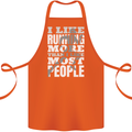 I Like Running Cross Country Marathon Runner Cotton Apron 100% Organic Orange