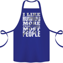 I Like Running Cross Country Marathon Runner Cotton Apron 100% Organic Royal Blue