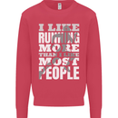 I Like Running Cross Country Marathon Runner Kids Sweatshirt Jumper Heliconia