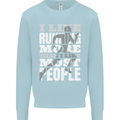 I Like Running Cross Country Marathon Runner Kids Sweatshirt Jumper Light Blue