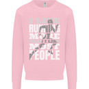 I Like Running Cross Country Marathon Runner Kids Sweatshirt Jumper Light Pink