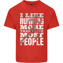 I Like Running Cross Country Marathon Runner Kids T-Shirt Childrens Red