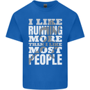 I Like Running Cross Country Marathon Runner Kids T-Shirt Childrens Royal Blue