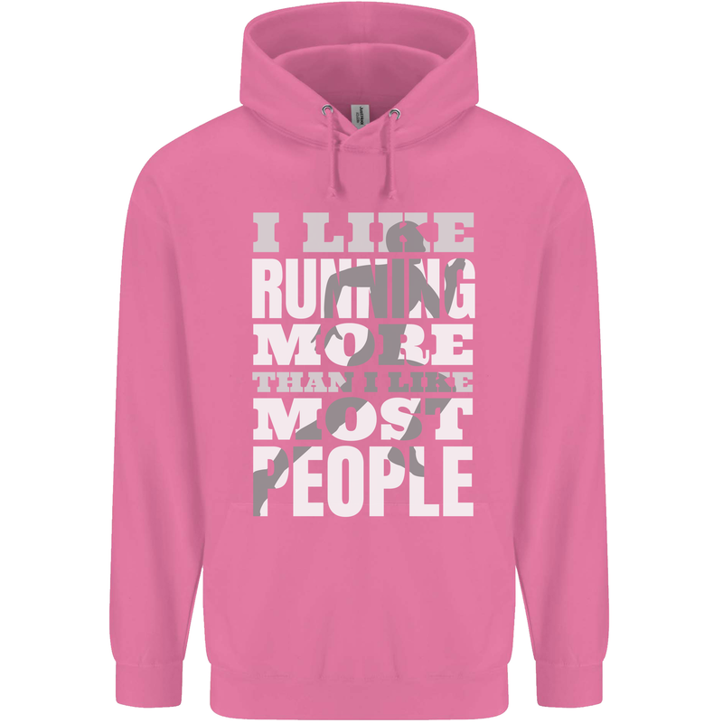 I Like Running Cross Country Marathon Runner Mens 80% Cotton Hoodie Azelea