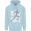 I Like Running Cross Country Marathon Runner Mens 80% Cotton Hoodie Light Blue