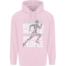 I Like Running Cross Country Marathon Runner Mens 80% Cotton Hoodie Light Pink