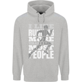 I Like Running Cross Country Marathon Runner Mens 80% Cotton Hoodie Sports Grey