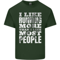 I Like Running Cross Country Marathon Runner Mens Cotton T-Shirt Tee Top Forest Green