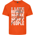 I Like Running Cross Country Marathon Runner Mens Cotton T-Shirt Tee Top Orange